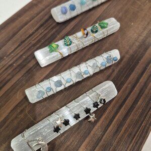 SELENITE | Wire-Wrapped with Obsidian, Larimar and more!